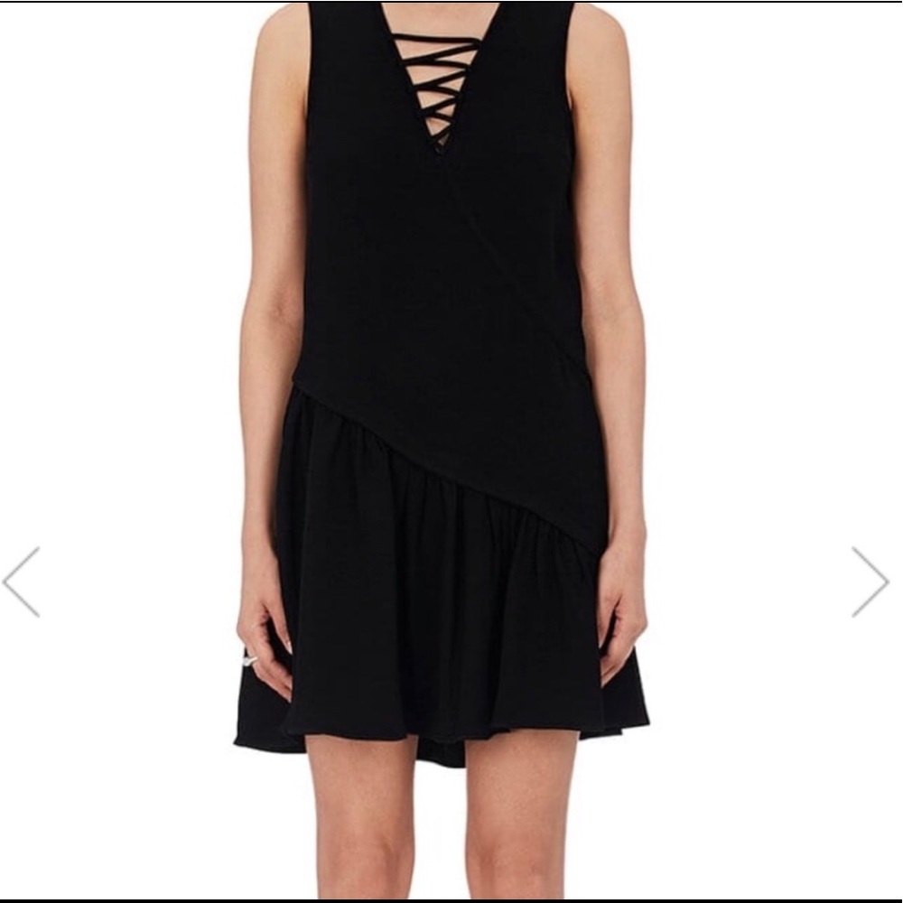 Opening ceremony brand new asymmetric bondage dress